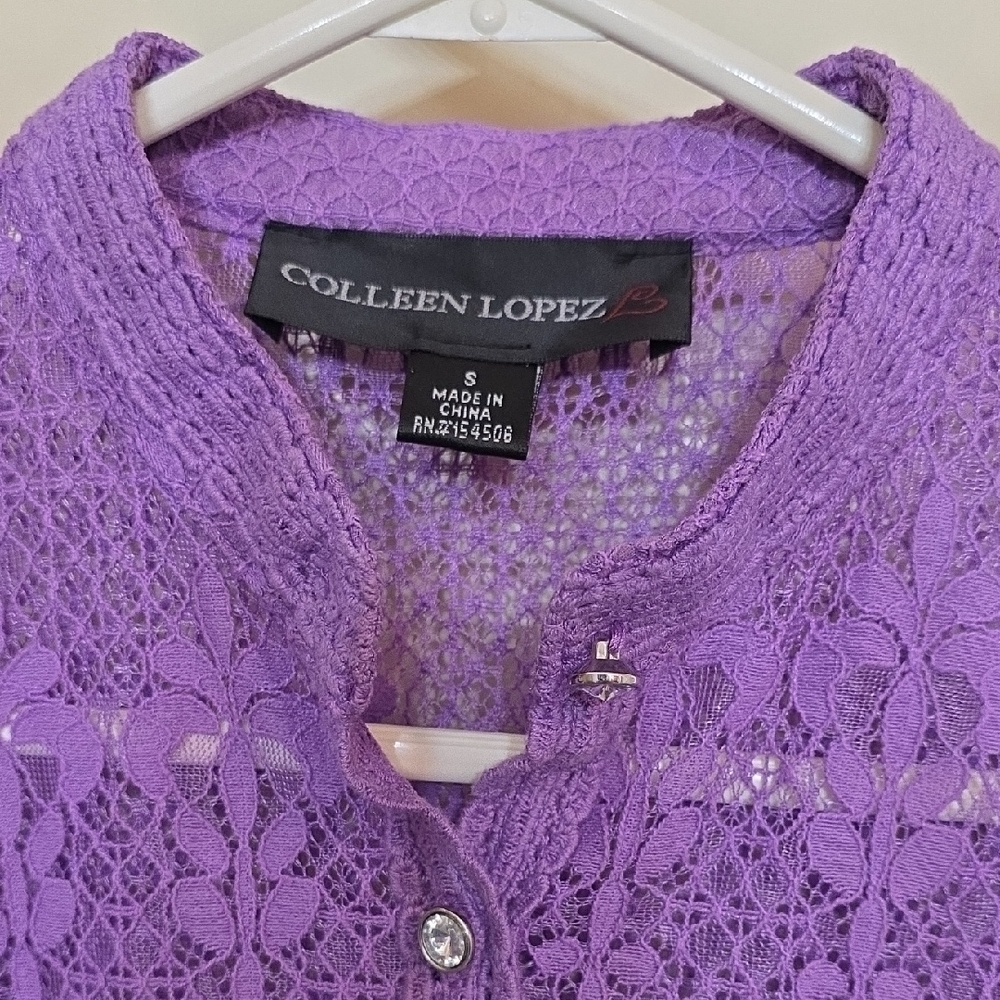 Colleen Lopez Purple Lace Robe - Picture 2 of 6